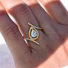 925 Sterling Silver Micro Pave Cubic Zirconia Finger Rings for Women KY4653-2-2