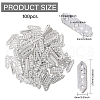CHGCRAFT 100Pcs Alloy Crystal Rhinestone Spacers Bars FIND-CA0009-71B-2