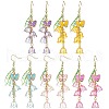 Flower Acrylic Dangle Earrings EJEW-JE06250-2