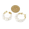 2 Pairs 2 Colors Shell Pearl Beaded Dangle Stud Earrings EJEW-JE06362-6