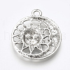 Tibetan Style Alloy Pendants X-TIBE-T010-06AS-RS-2