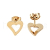 PVD Vacuum Plating 304 Stainless Steel Stud Earrings for Women EJEW-A048-41B-G-2