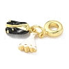 Brass Enamel European Dangle Charms KK-I355-23G-01-2