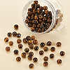 Olycraft Grade AB Natural Tiger Eye Round Beads Strands G-OC0001-19-4
