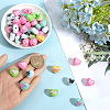 SOFPLATE 55Pcs UV Plated Acrylic Beads FIND-SP0002-69-3