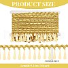 10 Yards Polyester Ribbons with Teardrop Tassel OCOR-WH0085-67B-2