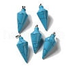 Synthetic Turquoise Pendants G-Z055-02P-15-1