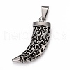 Retro Men's 304 Stainless Steel Big Italian Horn Lucky Big Pendants STAS-O044-90-2