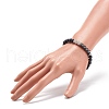 Natural Lava Rock & Synthetic Hematite Stretch Bracelet BJEW-JB08472-01-3