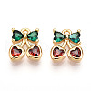 Brass Micro Pave Cubic Zirconia Charms KK-N261-94A-G-1