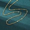 Brass Curb Chains with Star Necklace for Women NJEW-P265-11G-1