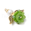 Glass Seed Beaded Angel Pendants PALLOY-MZ00713-04-3