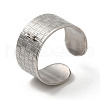 Non-Tarnish 304 Stainless Steel Open Cuff Ring for Women RJEW-A021-01P-3