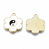 Rack Plating Alloy Enamel Pendants ENAM-T014-01A-RS-2