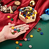 Craftdady 270Pcs 9 Colors Painted Natural Wood Beads WOOD-CD0001-26-5