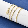 Brass Box Chain Necklaces NJEW-M108-41G-5