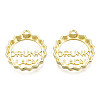 Rack Plating Alloy Pendants PALLOY-F286-02G-2