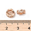 Rack Plating Brass Cubic Zirconia Beads KK-K349-04RG-3