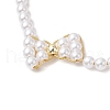Shell Pearl Link Bracelets BJEW-JB11374-4