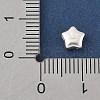 925 Sterling Silver Smiling Face Star Beads STER-R013-19S-3