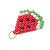 Glass Seed Beaded Watermelon Pendants PALLOY-CJ00124-4