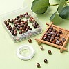 100Pcs 8mm Natural Petrified Wood Round Beads DIY-LS0002-04-5