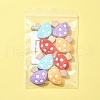 8Pcs 4 Colors Mushroom Food Grade Eco-Friendly Silicone Focal Beads SIL-FS0001-10-4