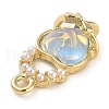 Alloy Glass Rhinestone Pendants PALLOY-U003-05A-G-2