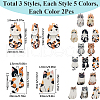 SUNNYCLUE 30Pcs 15 Styles Acrylic Pendants OACR-SC0001-90-2