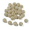Sparkle Glass Rhinestone Round Beads OACR-S048-01B-2
