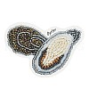 MIYUKI Seed Beads Oyster Brooch Making Kits DIY-H165-04D-1