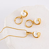 Stainless Steel Pendant Necklaces & Hoop Earrings Sets NW9605-3-2