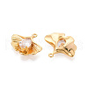 Brass Micro Pave Cubic Zirconia Pendants KK-N263-09G-2