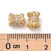 Brass Micro Pave Cubic Zirconia Beads KK-P239-34G-3