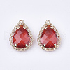 Transparent Glass Pendants GLAA-T007-08D-2