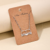 Fashionable Iron Hollow Out Book Pendant Necklaces for Women FS-WG9E5D2-02-1