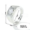 Mother's Day Rings Fashionable Unisex Brass Micro Pave Clear Cubic Zirconia Solitaire Ring VA2990-14-1