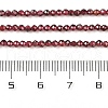 Natural Garnet Beads Strands X-G-F619-17A-2mm-3