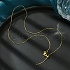 1mm Rack Plating Brass Ball Chain Adjustable Slider Necklaces for Women Men MAK-L044-51G-3