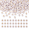 500Pcs 5 Style Plating Acrylic Beads PACR-BY0001-01-1