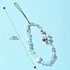 Porcelain & Glass & Wood Mobile Straps HJEW-FZ00030-5