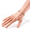 Electroplate Glass Nylon Thread Braided Bead Bracelets for Mom and Daughter BJEW-JB06359-03-7