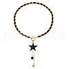 Alloy Black Enamel Tassel Pendant OT Necklaces FS-WG1CDA3-02-2