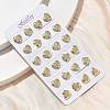 Brass Micro Pave Clear Cubic Zirconia Stud Earrings EJEW-D305-13G-2