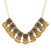 Indian Style Alloy Pendant Necklace & Dangle Earring FS-WG14192-02-3