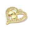 Rack Plating Real 18K Gold Plated Brass Micro Pave Cubic Zirconia KK-B084-19G-02-2