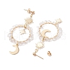 Vintage Natural Mixed Stone Ear Studs EJEW-JE05806-6