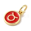 Real 18K Gold Plated Brass Enamel Charms KK-L216-001G-D03-2