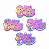 Mother's Day Ion Plating(IP) 201 Stainless Steel Pendants STAS-R114-024-1