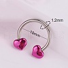 316L Stainless Steel Micro Pave Cubic Zirconia Hoop Nose Rings WG5D603-12-1